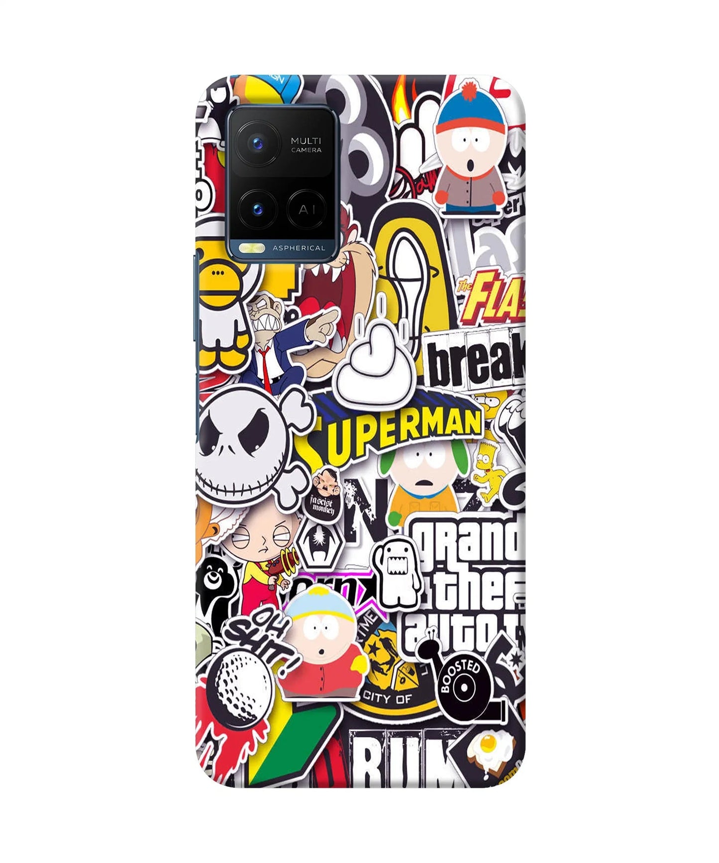 Sticker Bomb Vivo Y21/Y21s/Y33s Back Cover