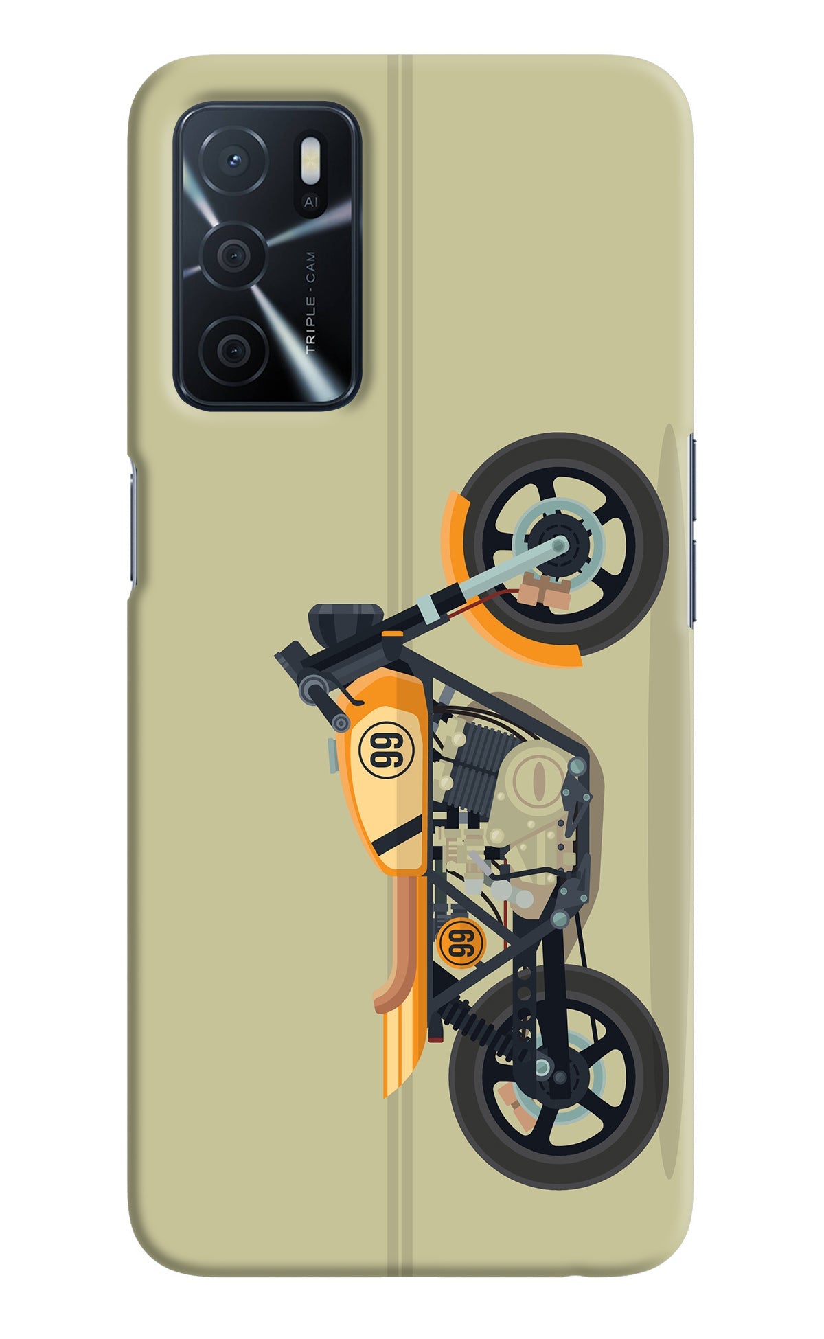 Vertical Speedster Oppo A16 Back Cover