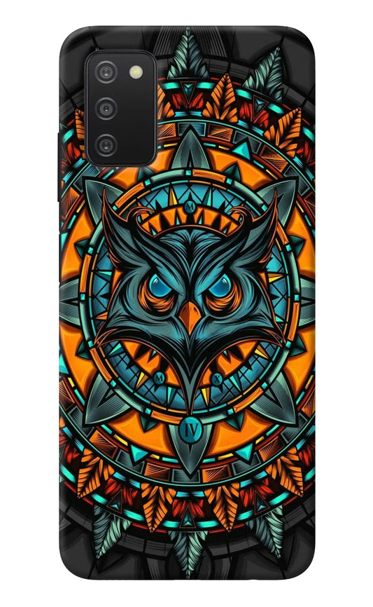 Angry Owl Art Samsung A03s Back Cover