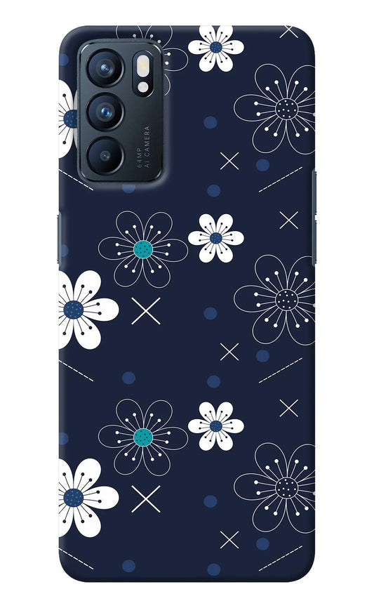 Flowers Oppo Reno6 5G Back Cover
