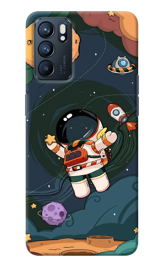 Cartoon Astronaut Oppo Reno6 5G Back Cover