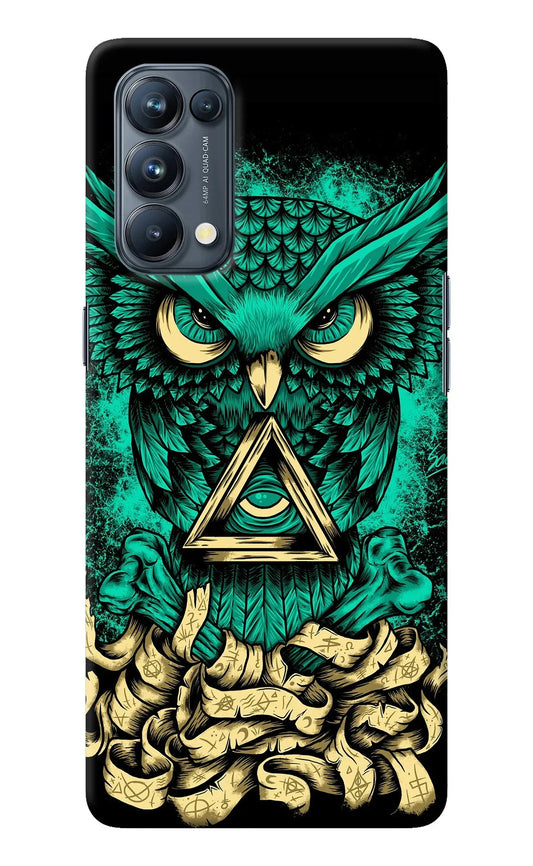 Green Owl Oppo Reno5 Pro 5G Back Cover
