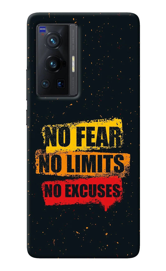 No Fear No Limits No Excuse Vivo X70 Pro Back Cover