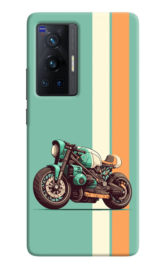 Striped Moto Drift Vivo X70 Pro Back Cover