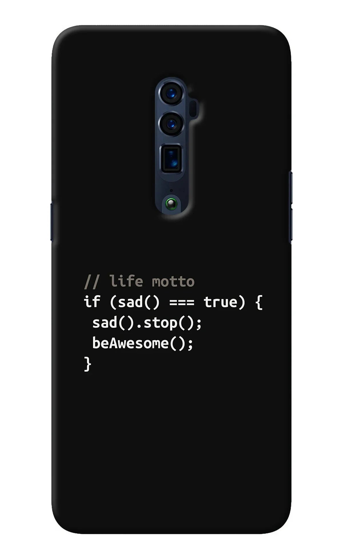 Life Motto Code Oppo Reno 10x Zoom Back Cover