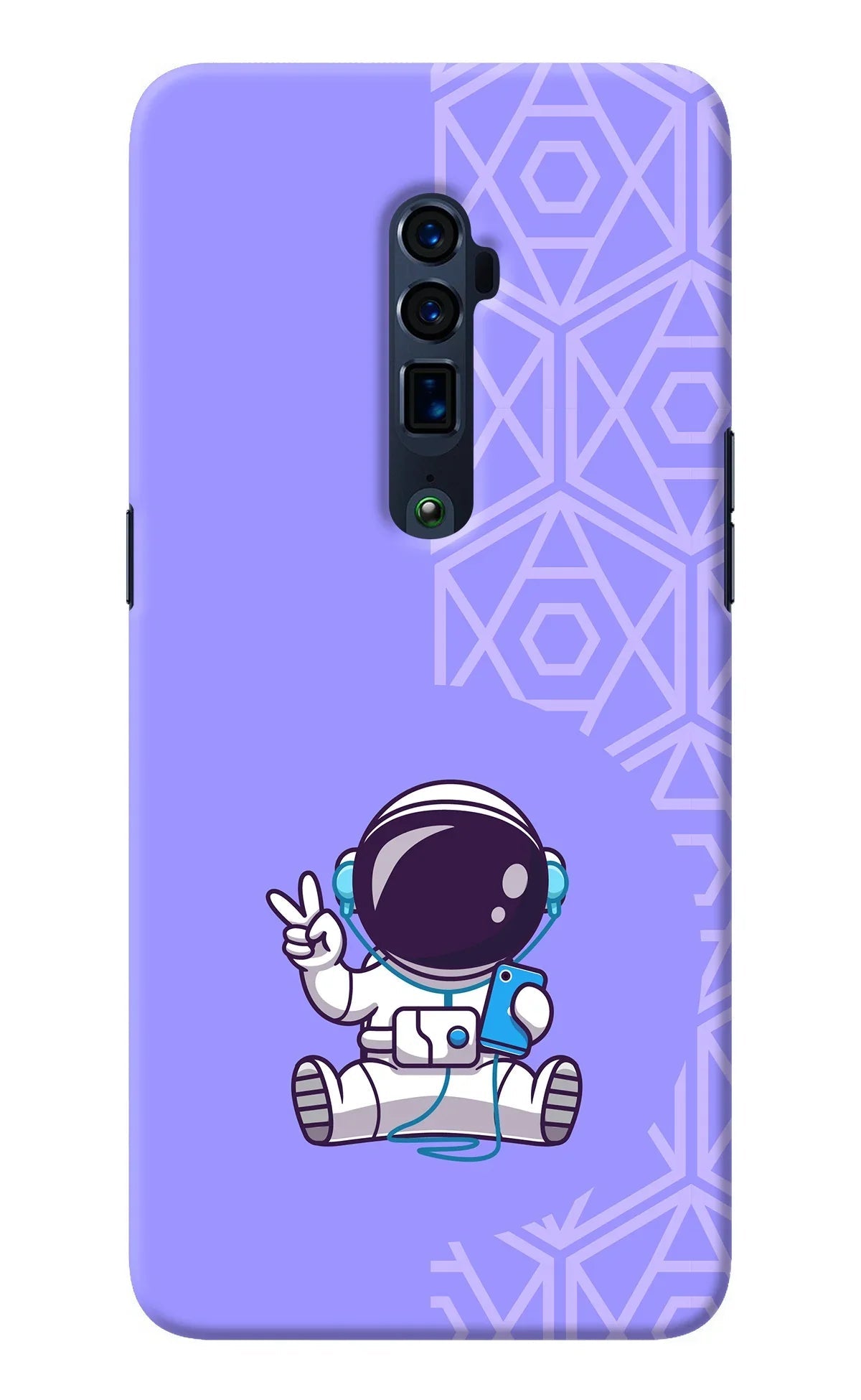 Cute Astronaut Chilling Oppo Reno 10x Zoom Back Cover