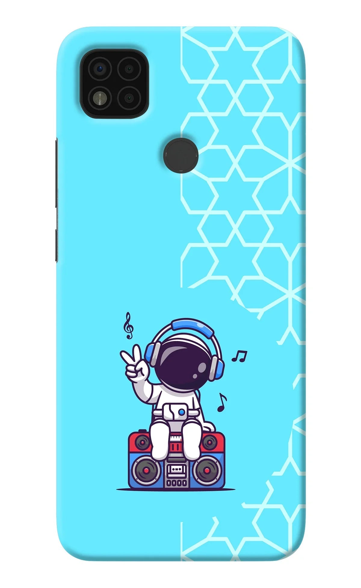 Cute Astronaut Chilling Poco C31 Back Cover