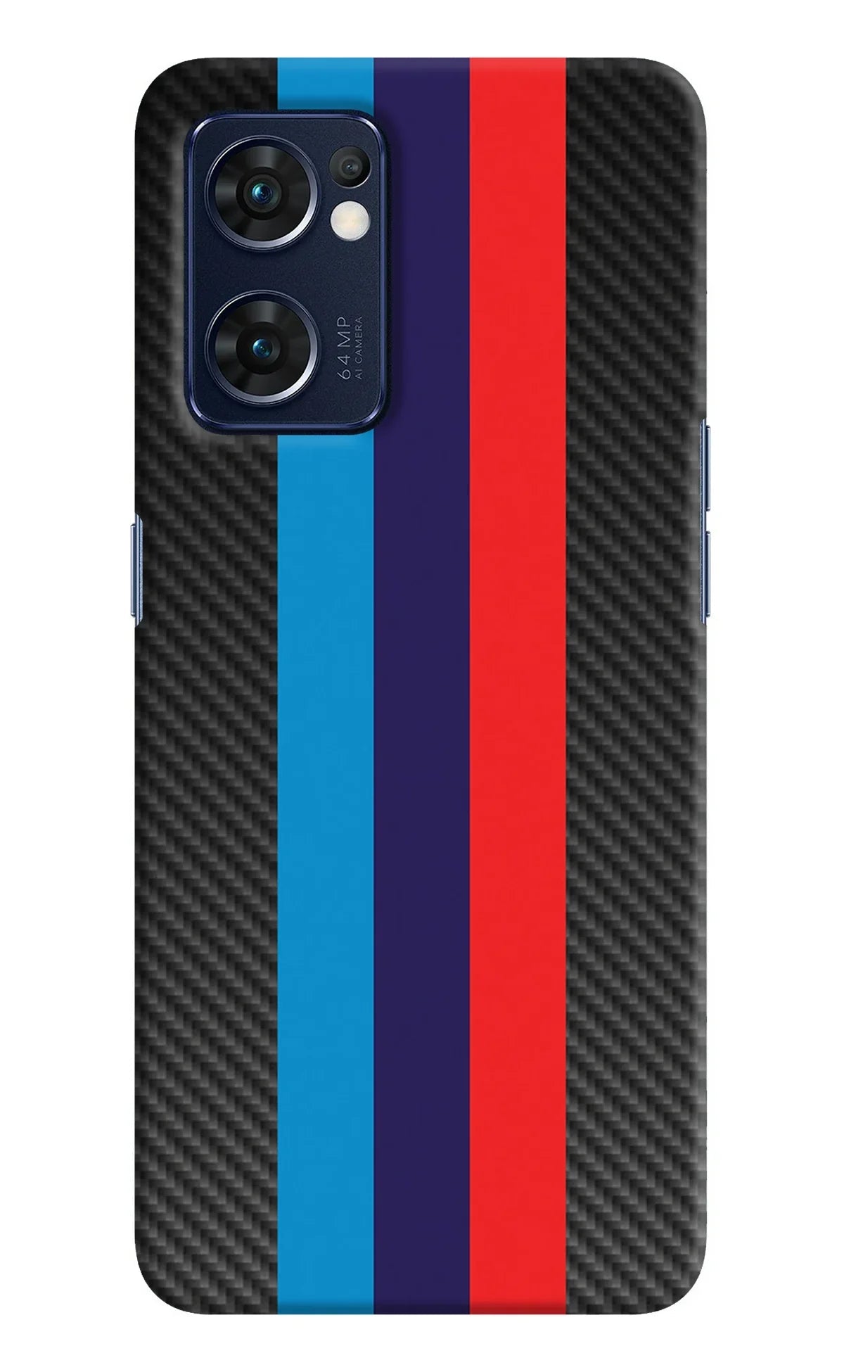 BMW Stripes Pattern Oppo Reno7 5G Back Cover