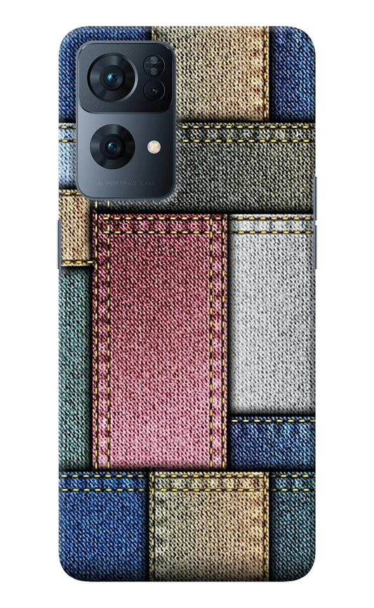 Multicolor Jeans Oppo Reno7 Pro 5G Back Cover