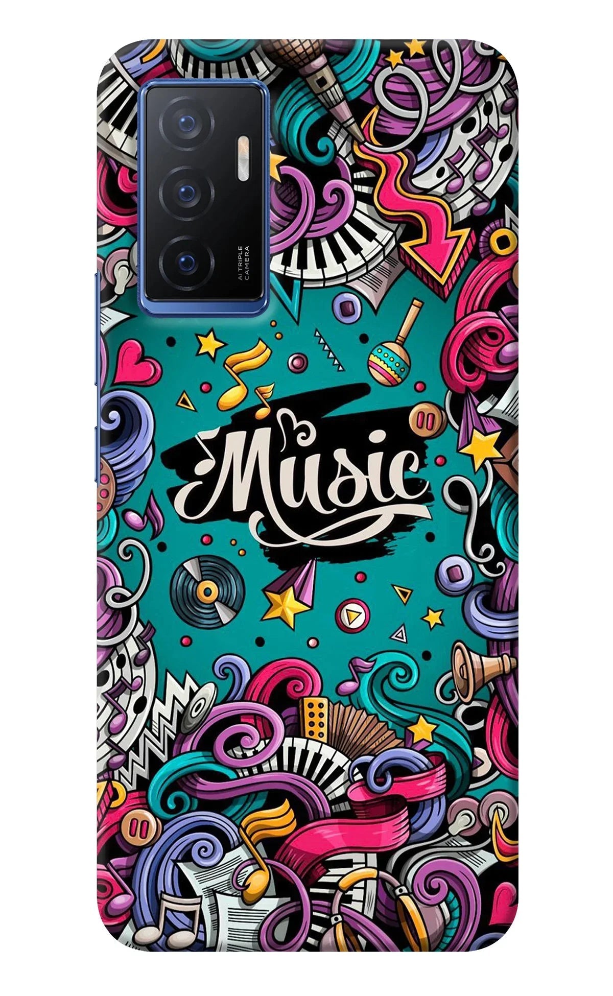 Music Graffiti Vivo V23E 5G Back Cover
