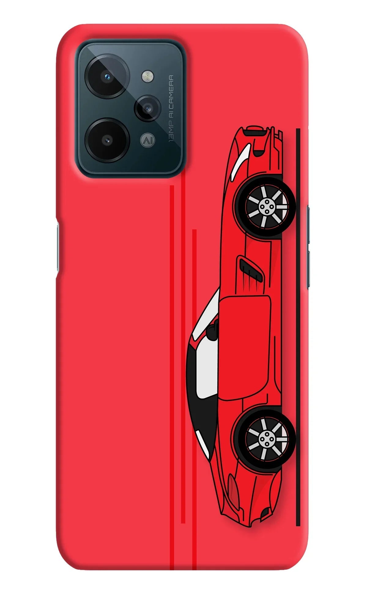 Red Velocity Realme C31 Back Cover