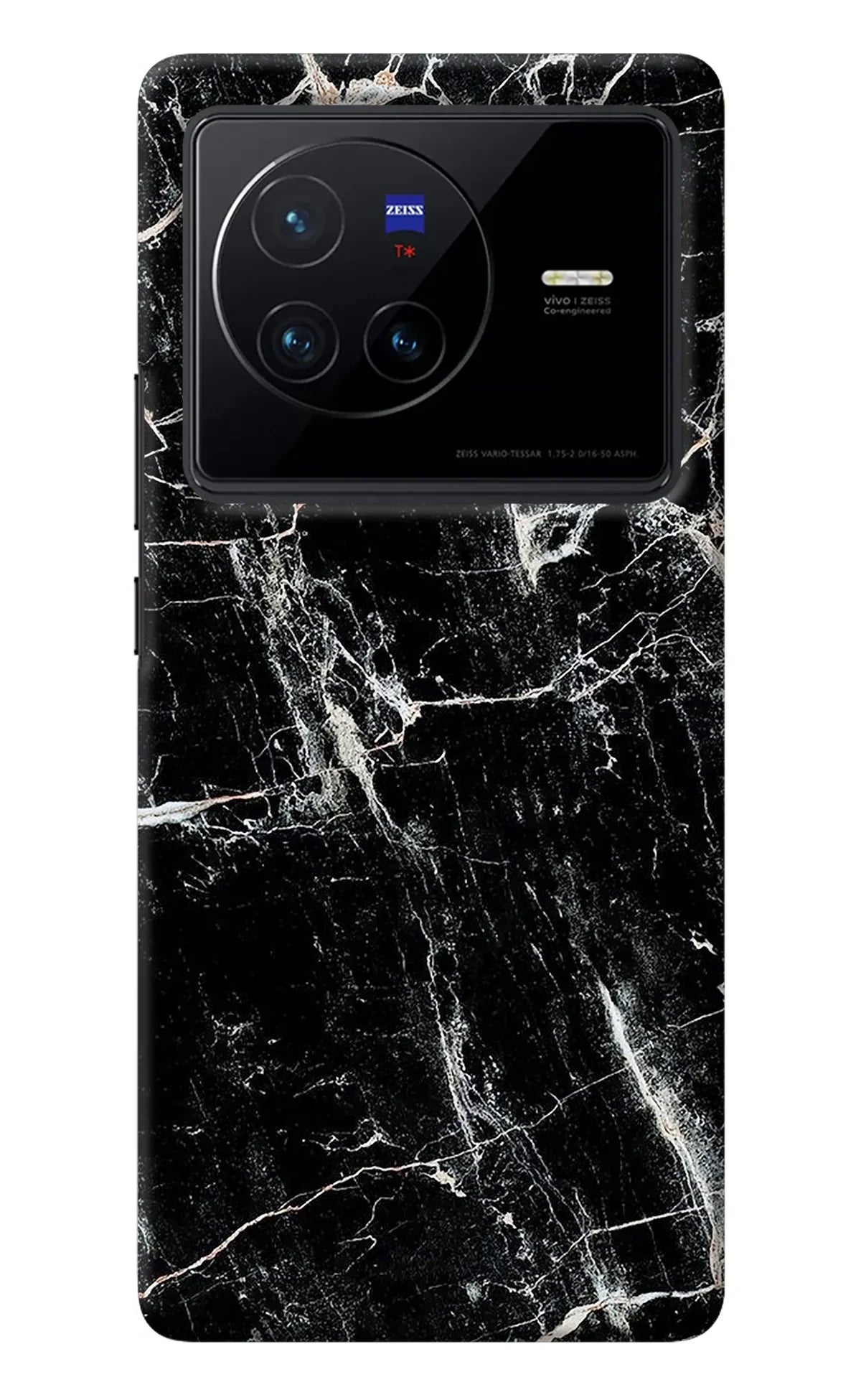 Black Marble Texture Vivo X80 Back Cover
