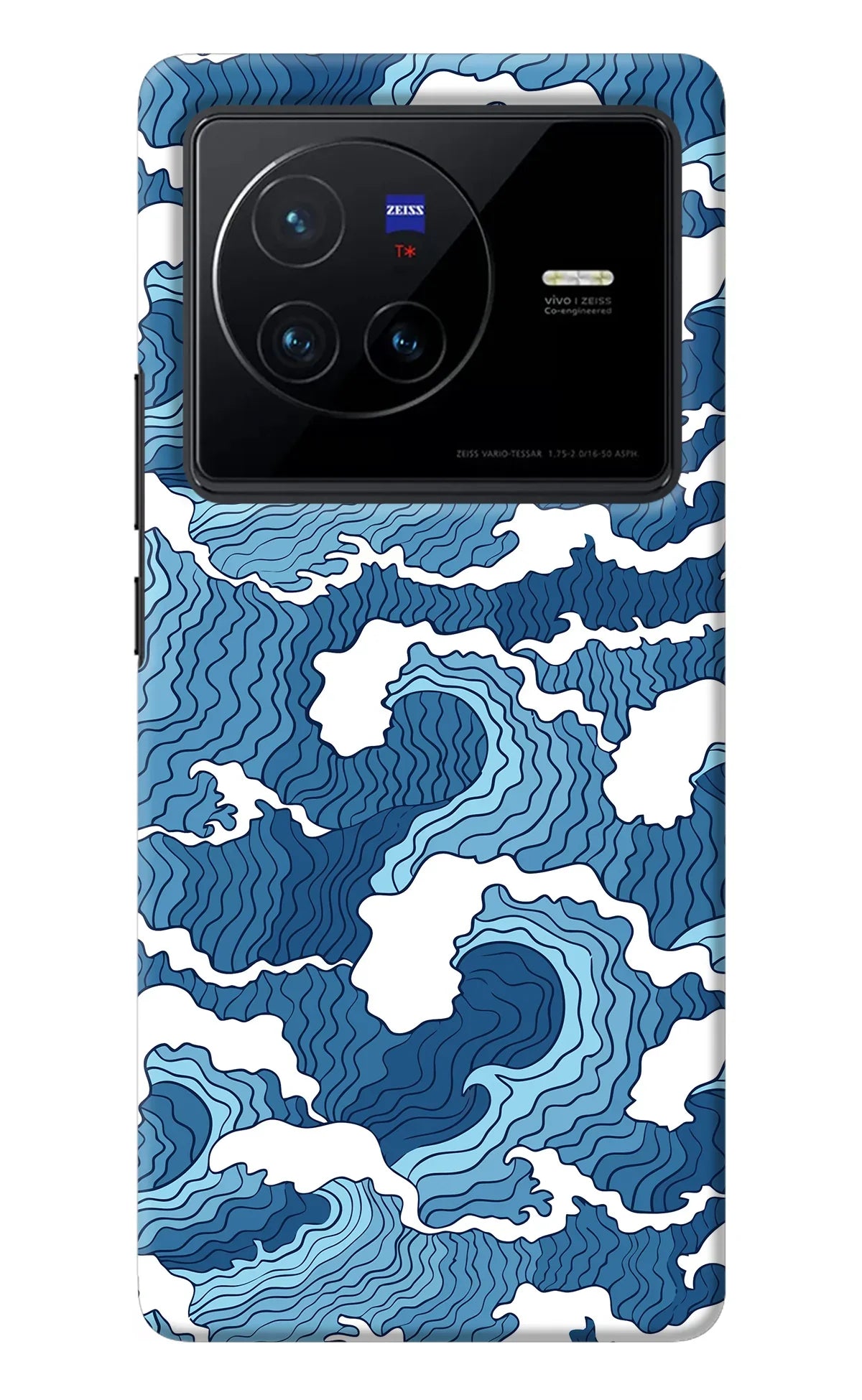 Blue Waves Vivo X80 Back Cover