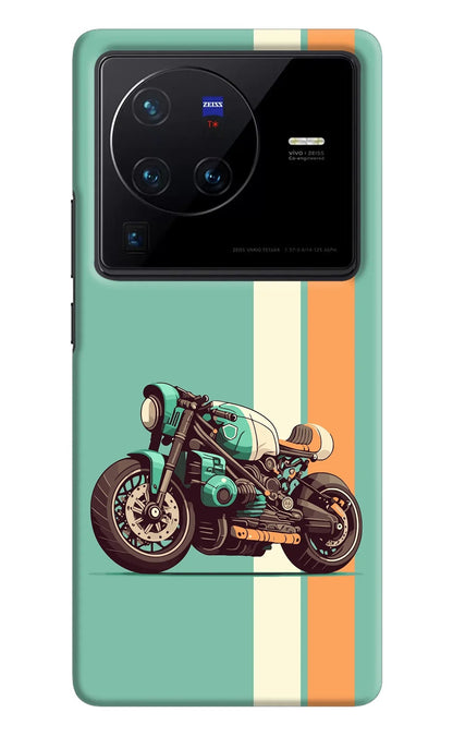 Striped Moto Drift Vivo X80 Pro Back Cover