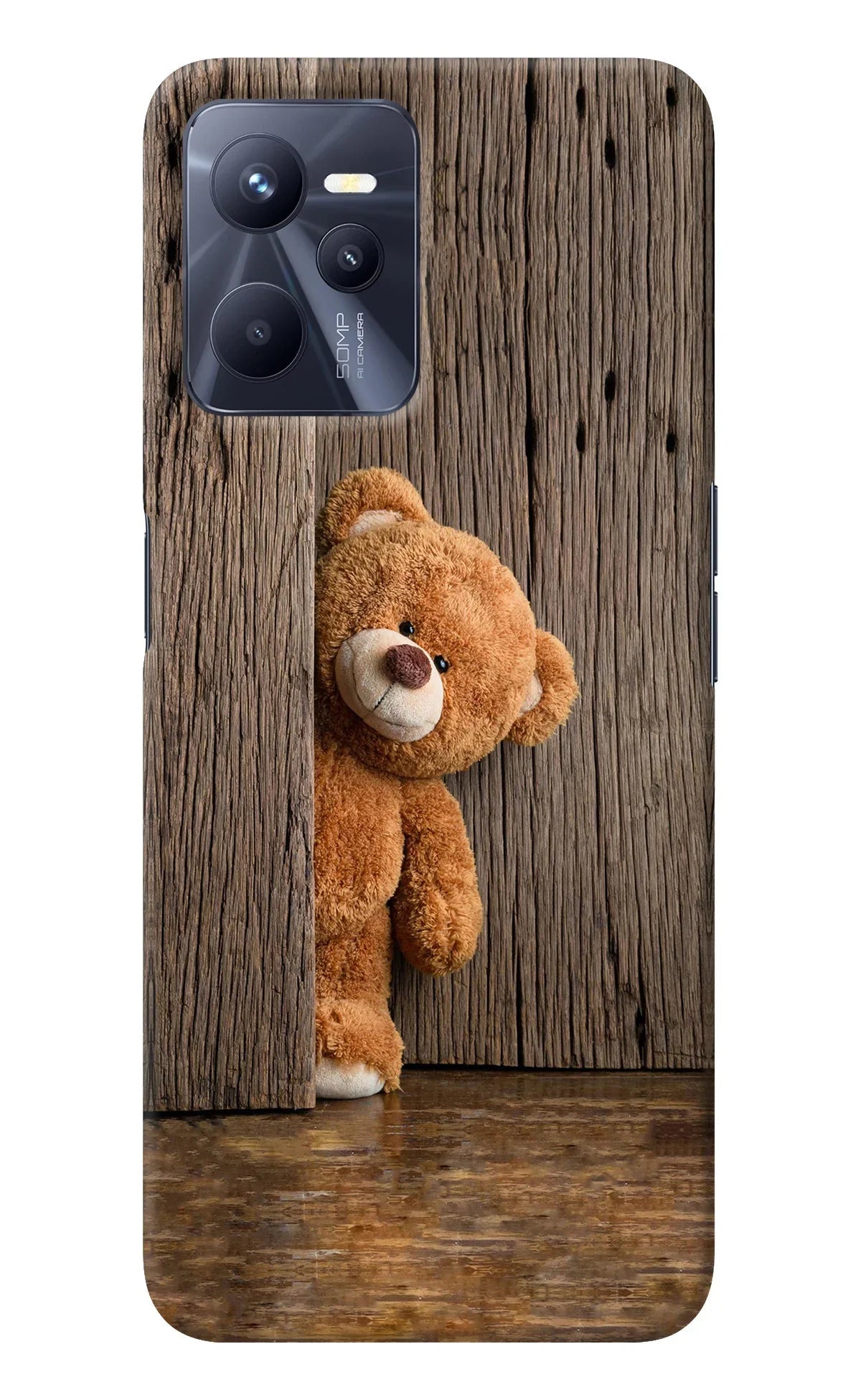 Teddy Wooden Realme C35 Back Cover