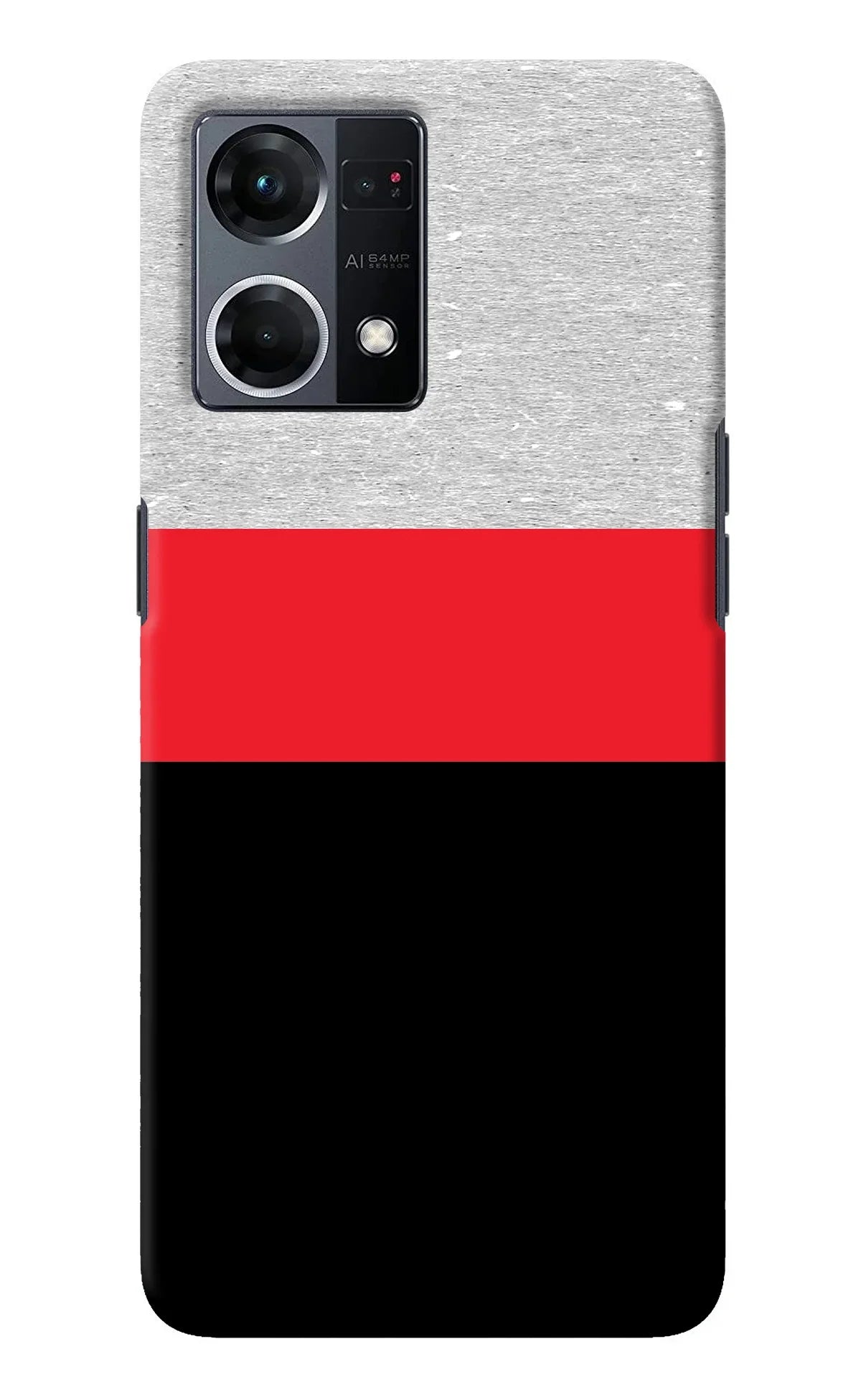 Tri Color Pattern Oppo F21 Pro 4G Back Cover