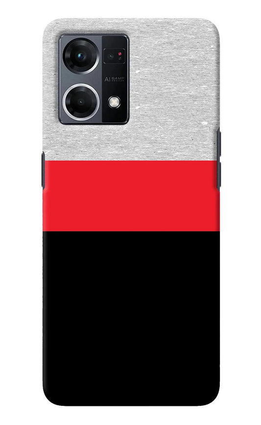 Tri Color Pattern Oppo F21 Pro 4G Back Cover