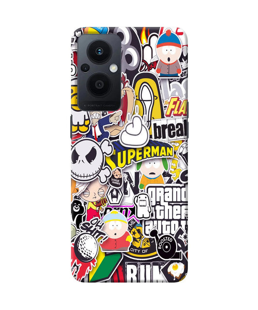 Sticker Bomb Oppo F21 Pro 5G Back Cover