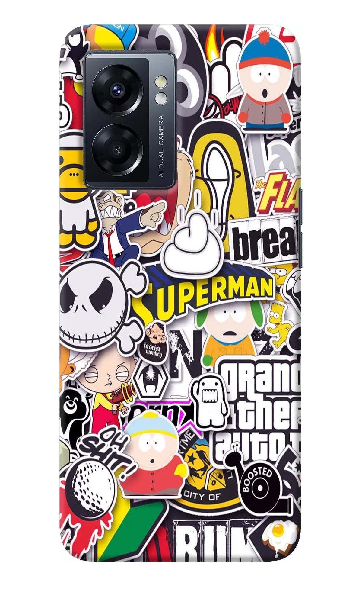 Sticker Bomb Oppo K10 5G Back Cover