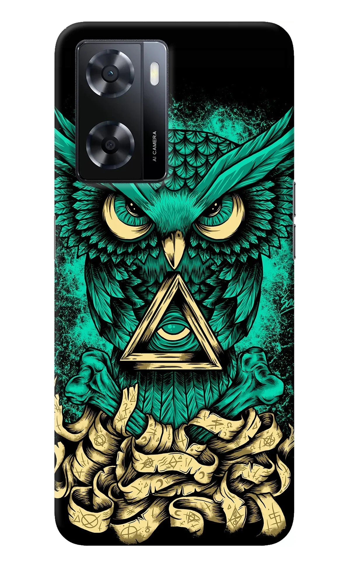 Green Owl Oppo A57 2022 Back Cover