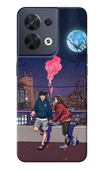 Chilling Couple Oppo Reno8 Back Cover