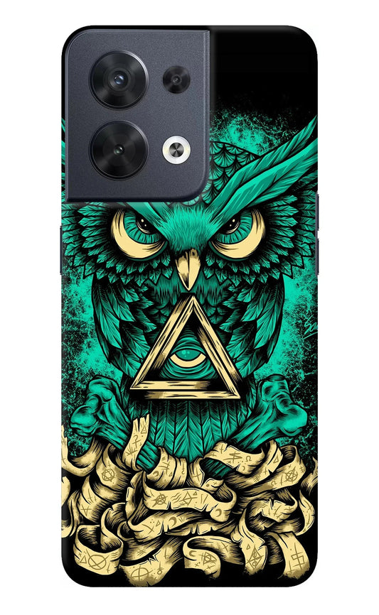 Green Owl Oppo Reno8 Back Cover