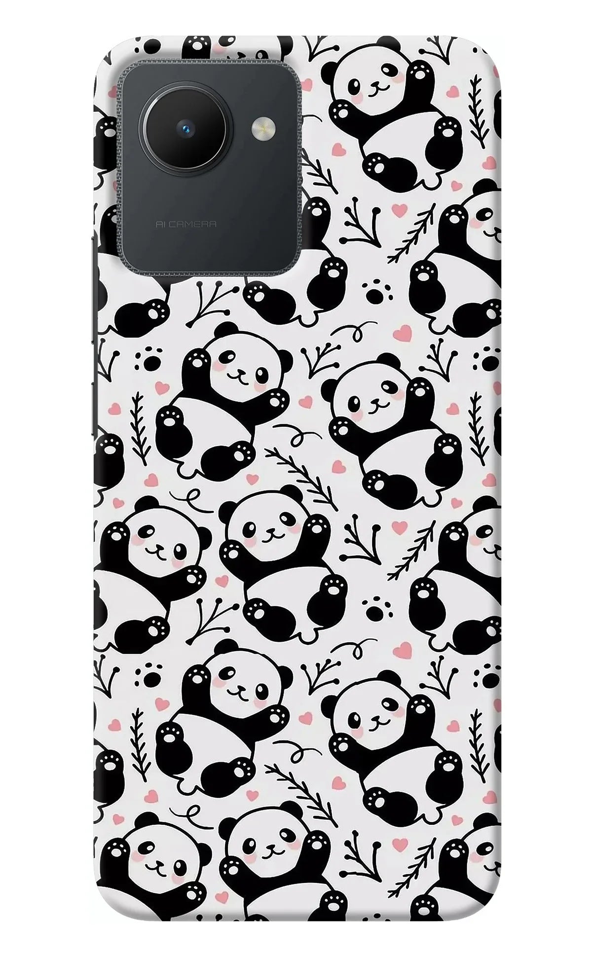 Cute Panda Realme C30 Back Cover