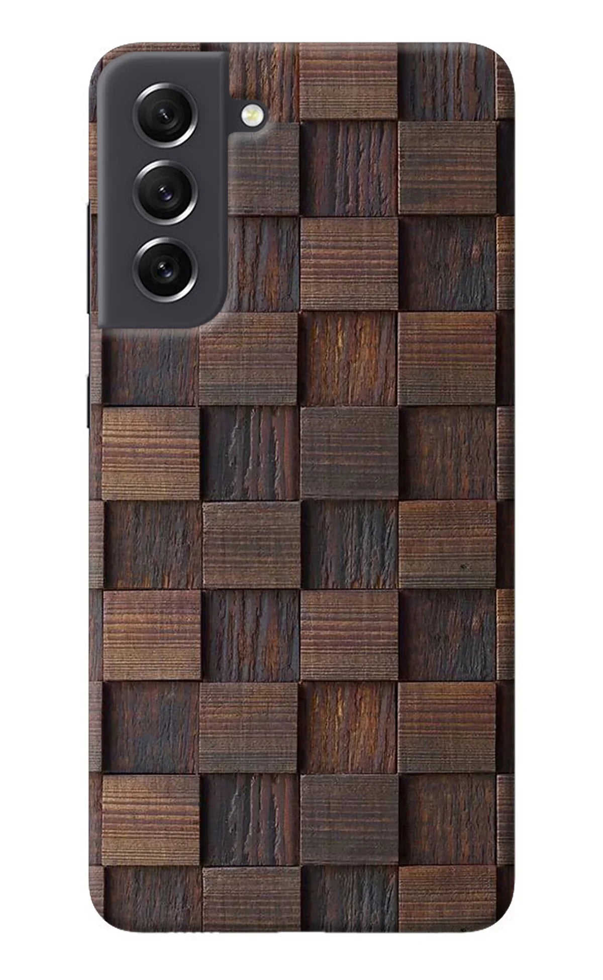 Wooden Cube Design Samsung S21 FE 5G Back Cover