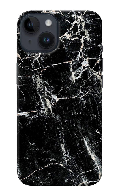 Black Marble Texture iPhone 14 Back Cover