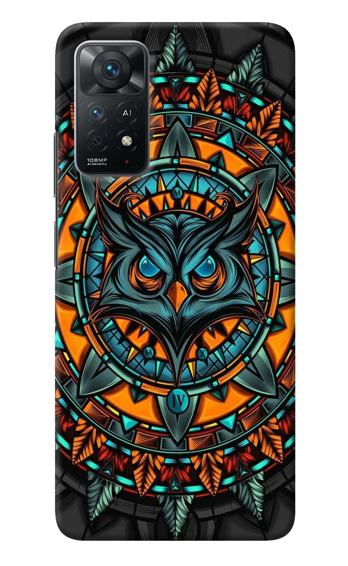 Angry Owl Art Redmi Note 11 Pro+ 5G Back Cover