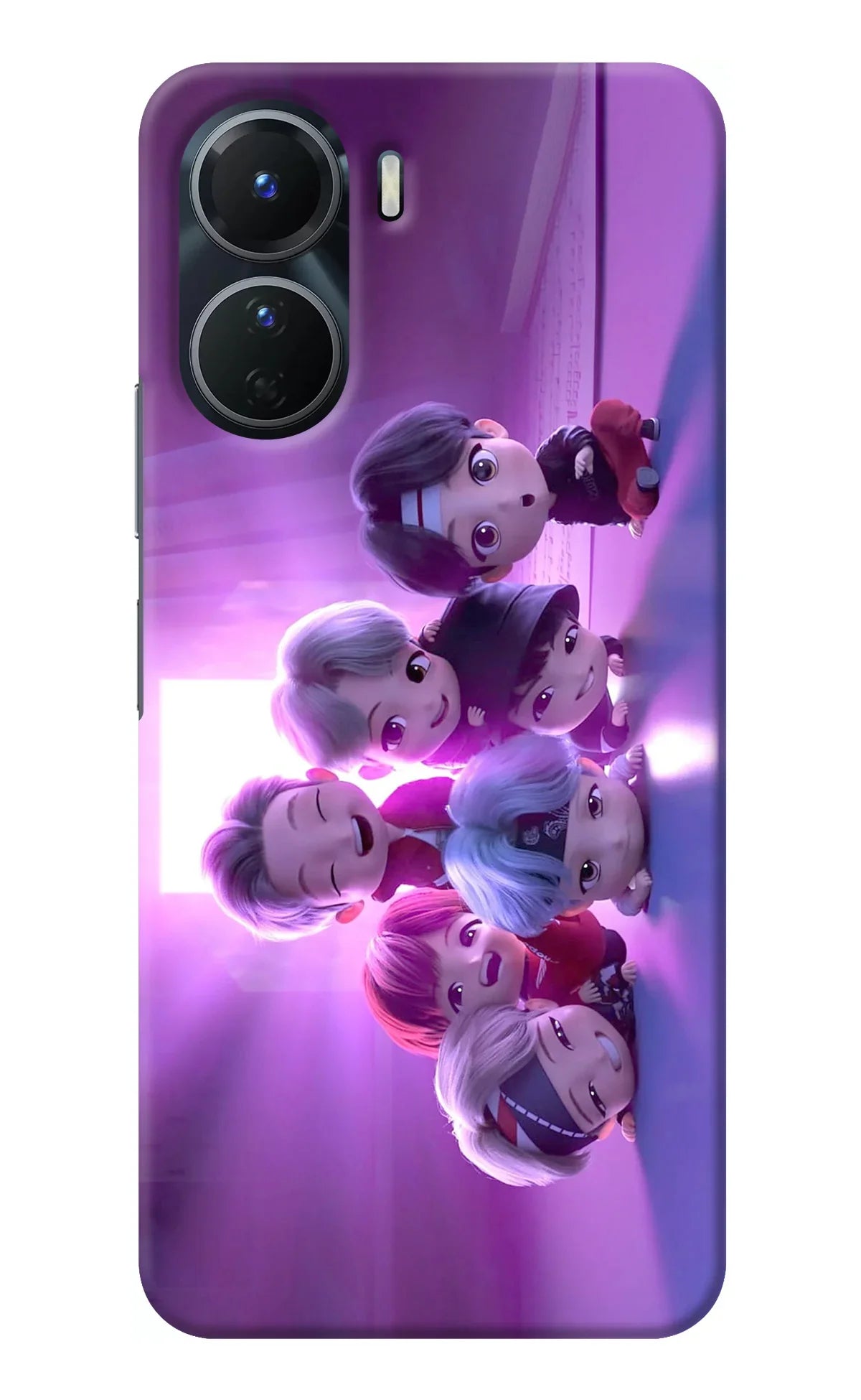 BTS Chibi Vivo Y16 Back Cover