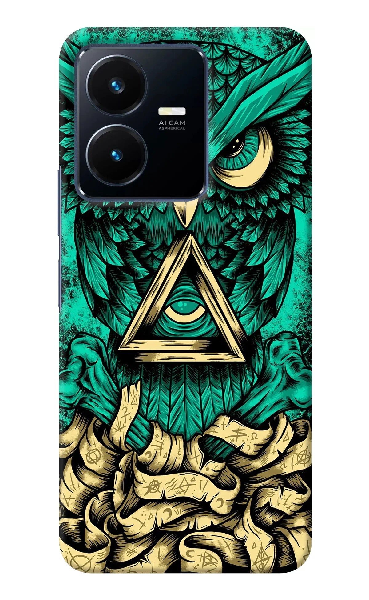 Green Owl Vivo Y22 Back Cover