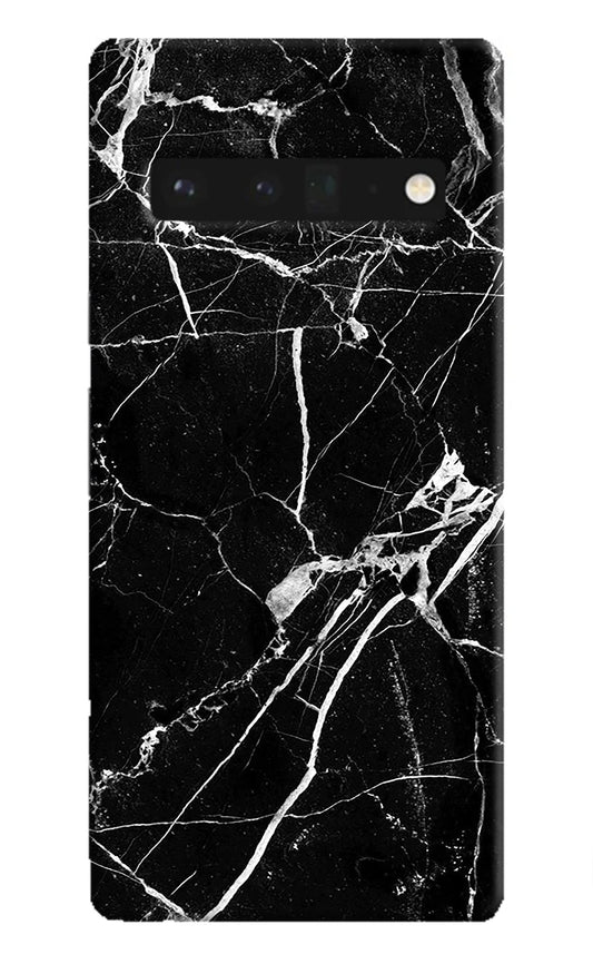 Black Marble Pattern Google Pixel 6 Pro Back Cover