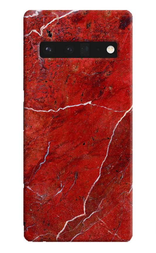 Red Marble Design Google Pixel 6 Pro Back Cover