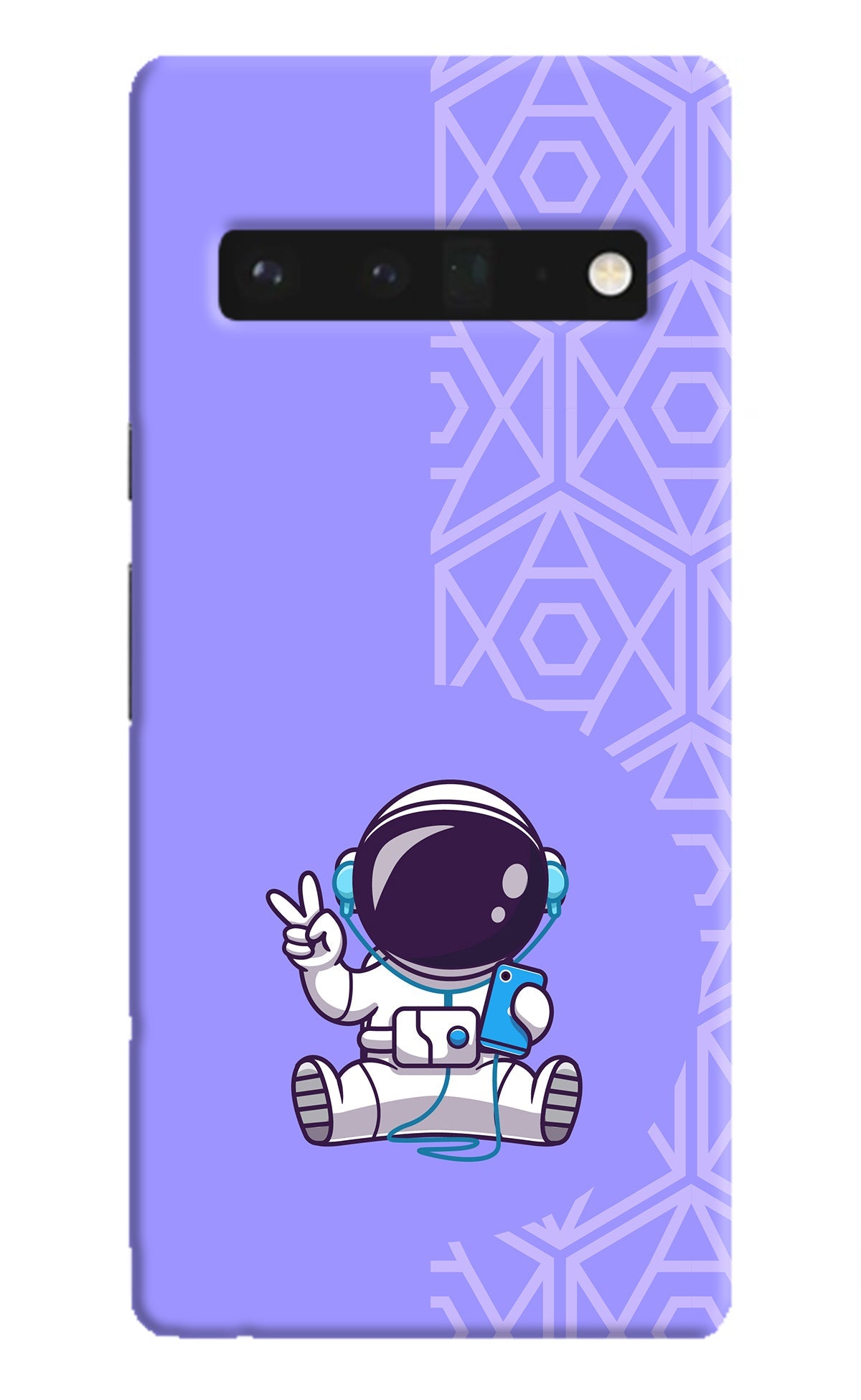 Cute Astronaut Chilling Google Pixel 6 Pro Back Cover