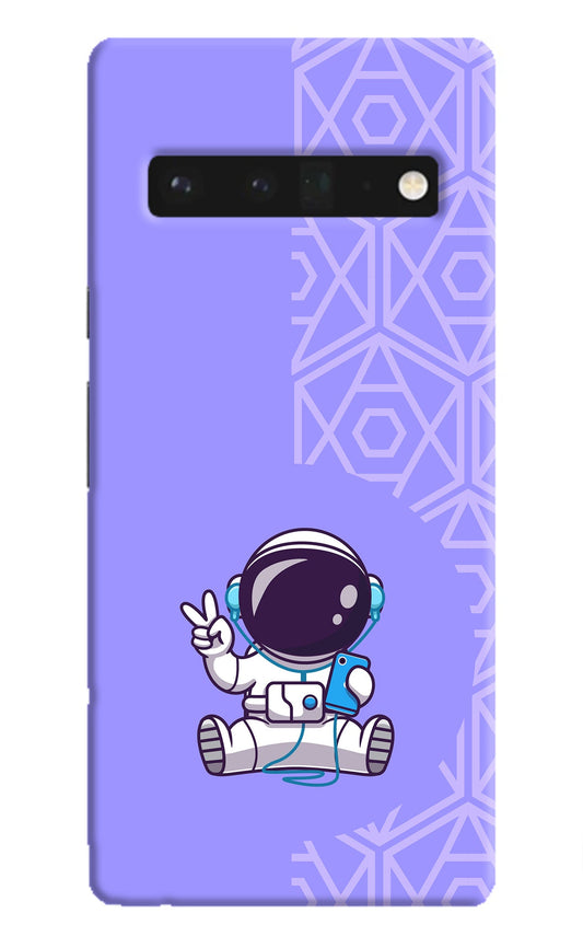 Cute Astronaut Chilling Google Pixel 6 Pro Back Cover