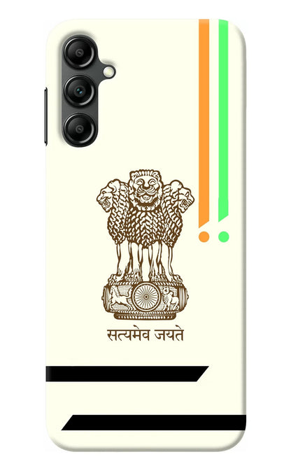 Satyamev Jayate Brown Logo Samsung A14 5G Back Cover