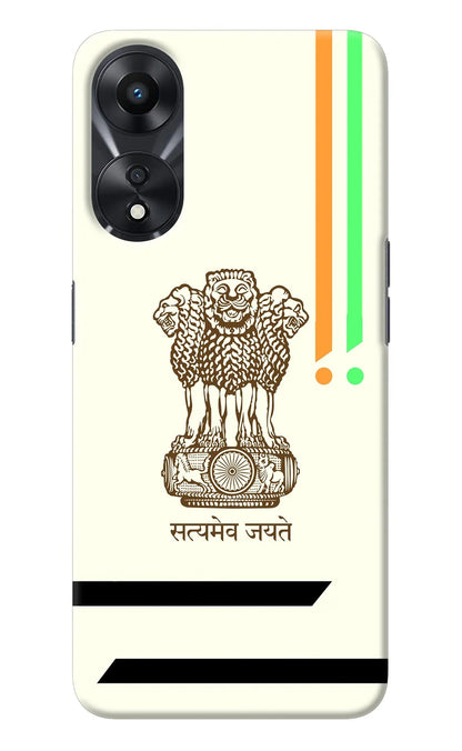 Satyamev Jayate Brown Logo Oppo A78 5G Back Cover