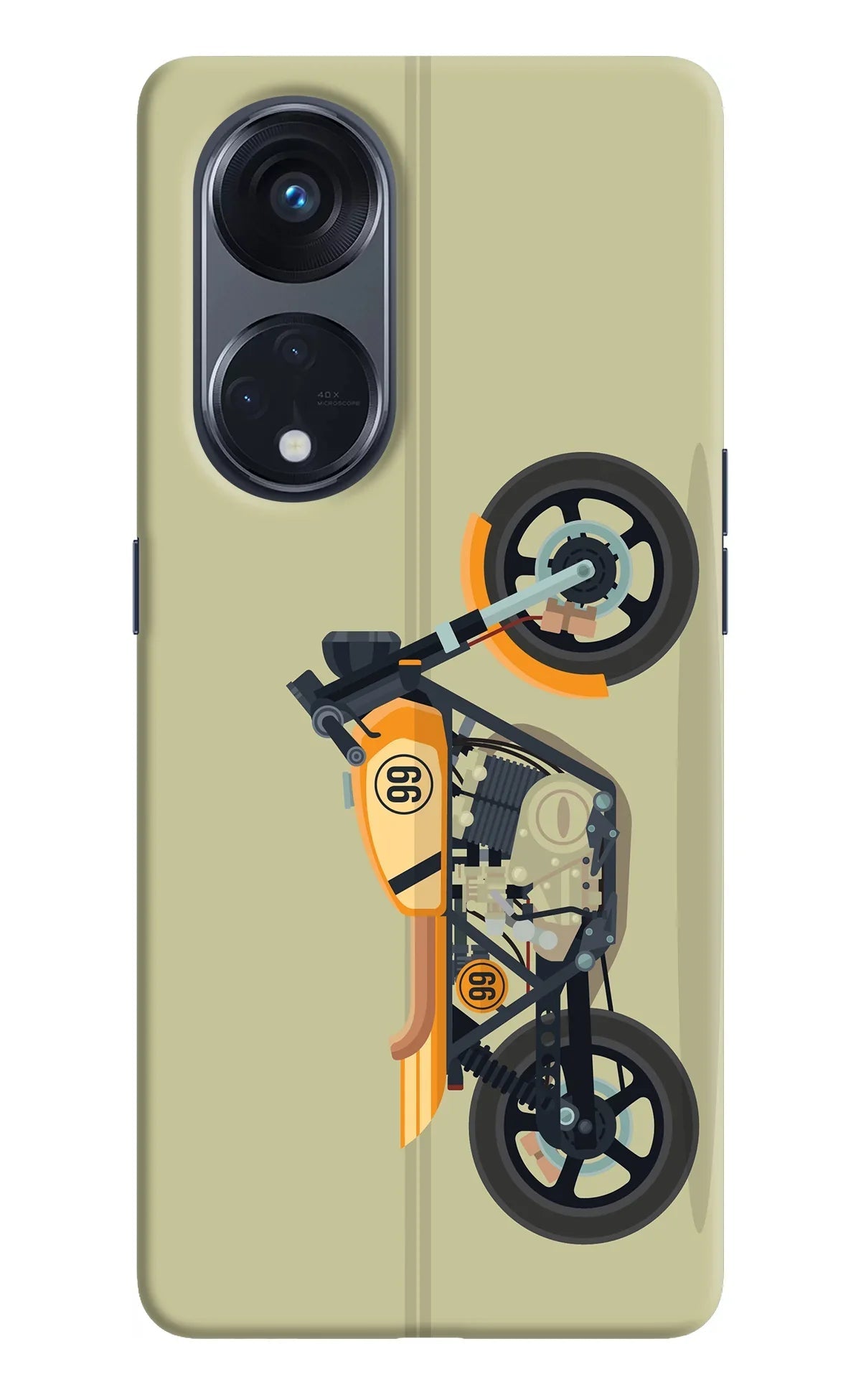 Vertical Speedster Oppo Reno8 T 5G Back Cover