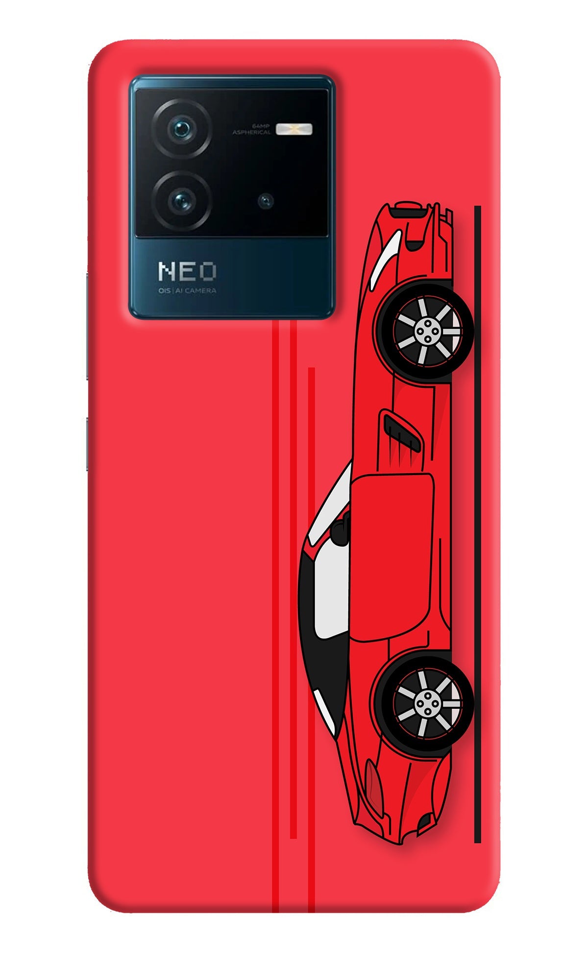 Red Velocity IQOO Neo 6 5G Back Cover