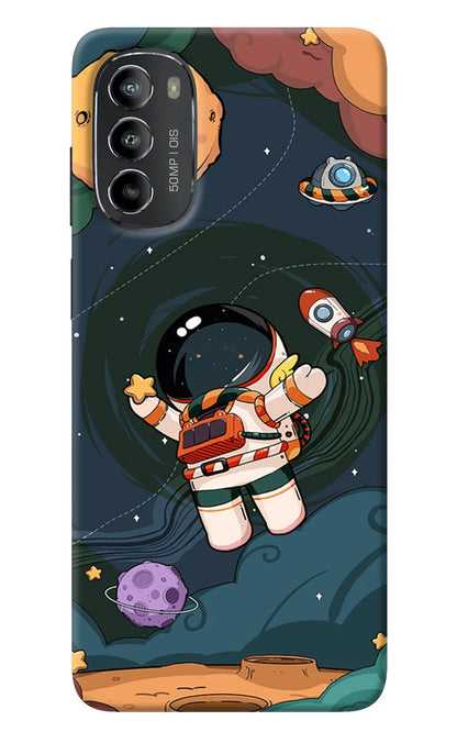 Cartoon Astronaut Moto G82 5G Back Cover