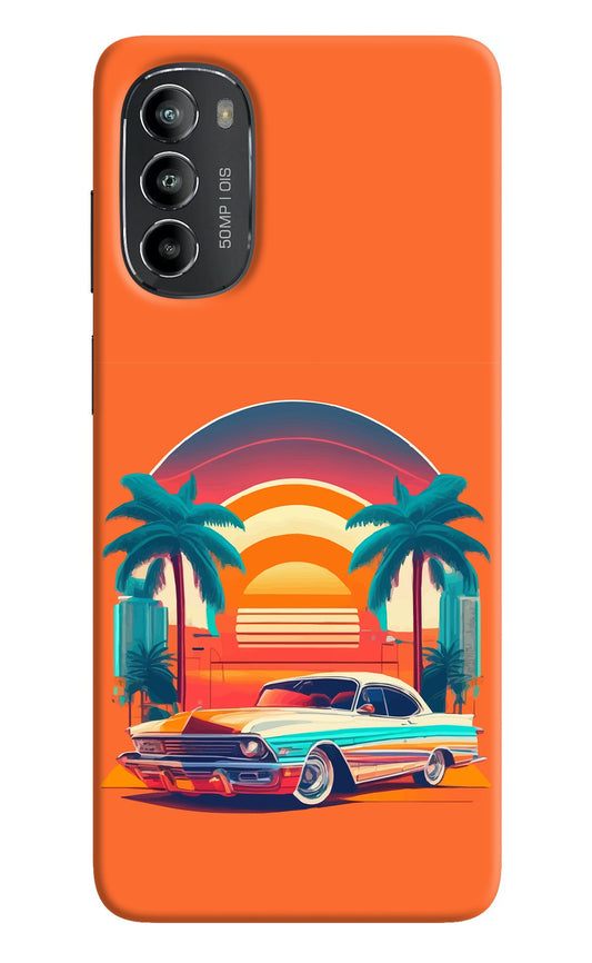 Palm Drive 80s Moto G82 5G Back Cover