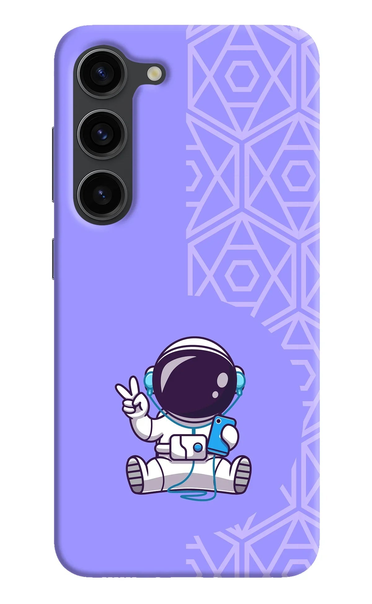 Cute Astronaut Chilling Samsung S23 Plus Back Cover