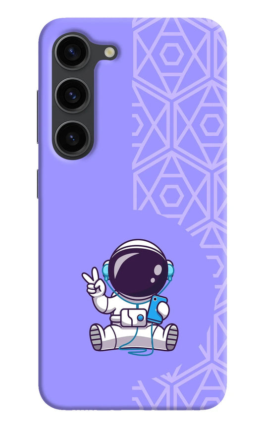 Cute Astronaut Chilling Samsung S23 Plus Back Cover