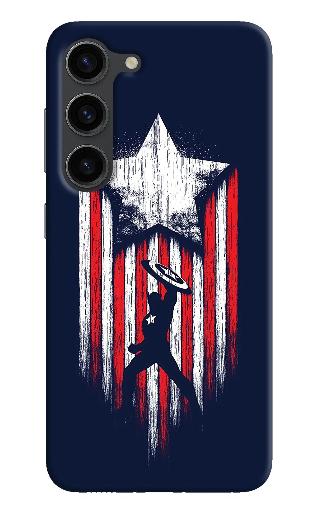 Captain America Marvel Art Samsung S23 Plus Back Cover
