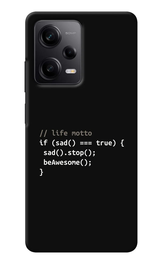 Life Motto Code Poco X5 5G Back Cover