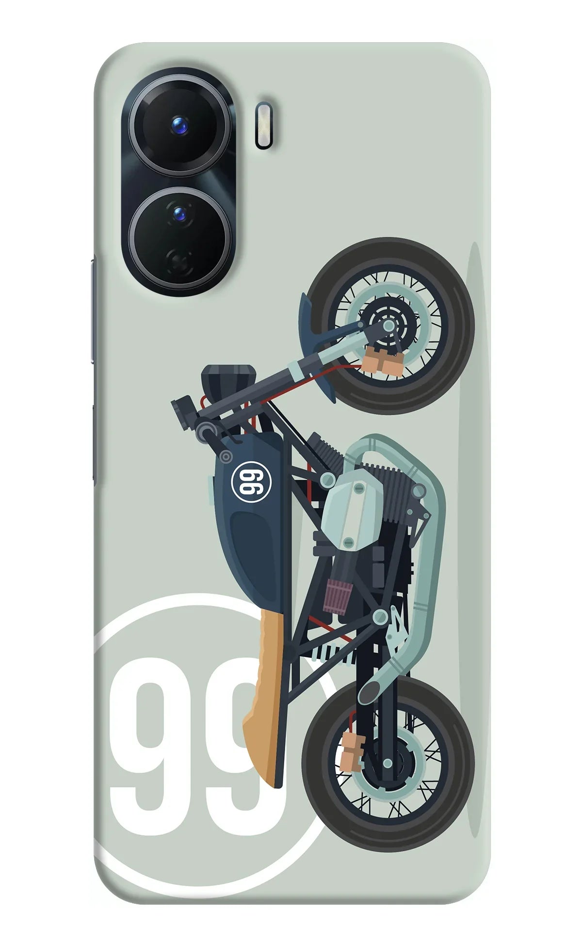 Classic Cafe Racer 99 Vivo T2x 5G Back Cover