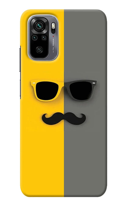 Sunglasses with Mustache Redmi Note 11 SE Back Cover