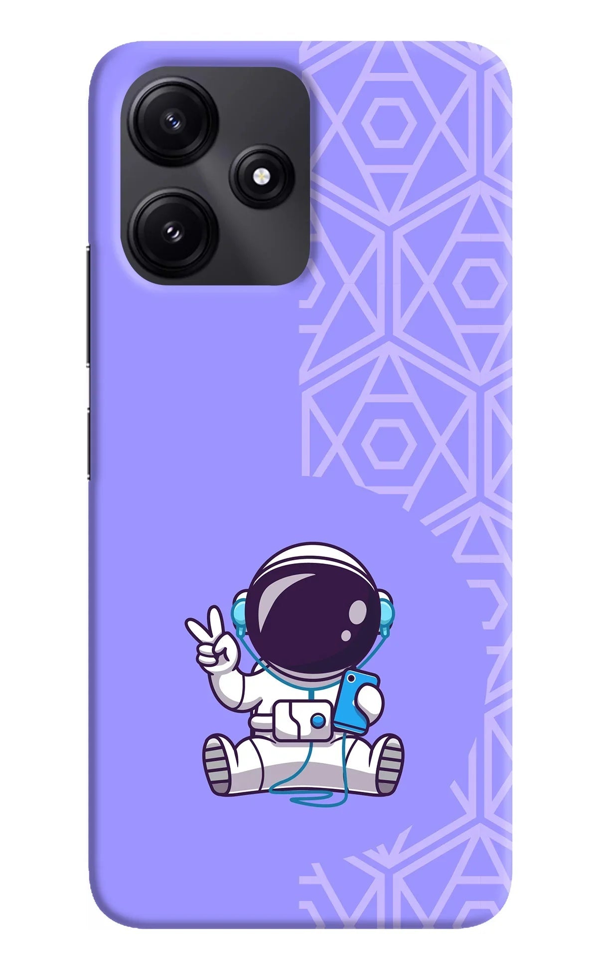 Cute Astronaut Chilling Redmi 12 5G Back Cover