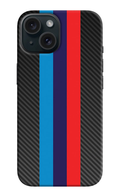 BMW Stripes Pattern iPhone 15 Back Cover
